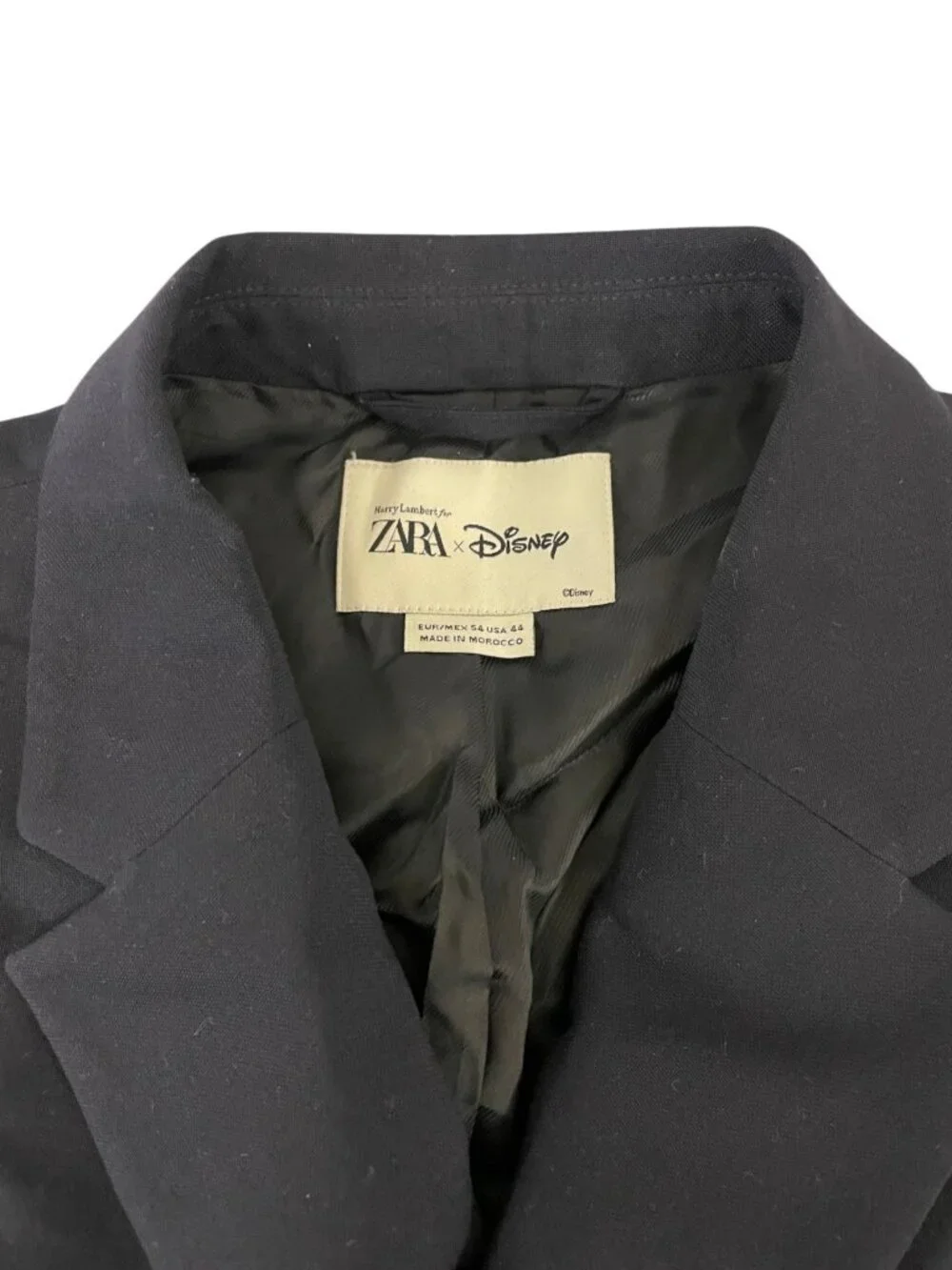 Zara X Disney Harry Lambert Mens EU 54 US 44 Blue Double Breasted 6413/526 NWT